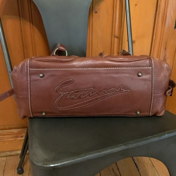 Etienne Collection satchel bag. Rich color. Genuine leather. Brass hardware. - Picture 3 of 5